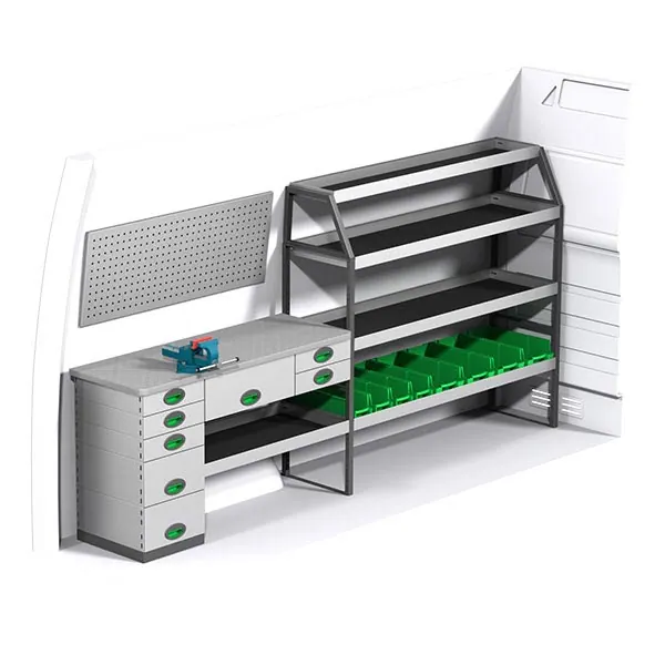 Aménagement métal côté gauche équipement pour utilitaire Mercedes Sprinter II 2006 