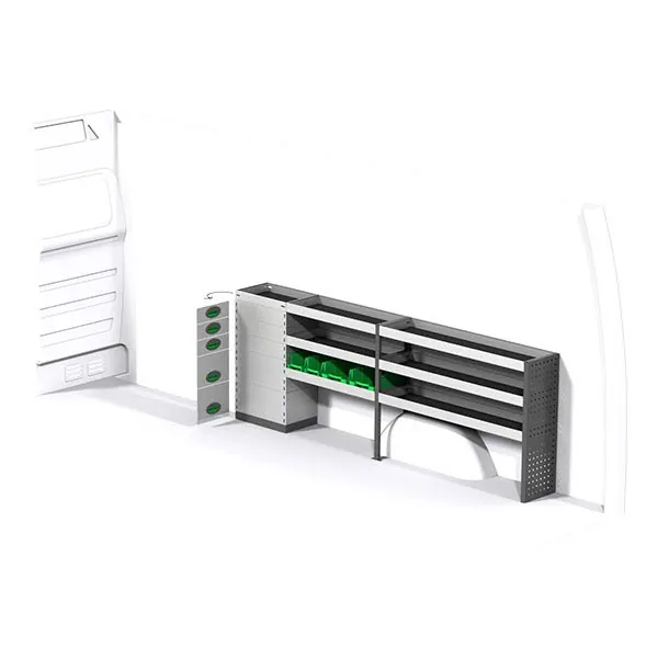 Aménagement métal côté droit équipement pour utilitaire Mercedes Sprinter II 2006 