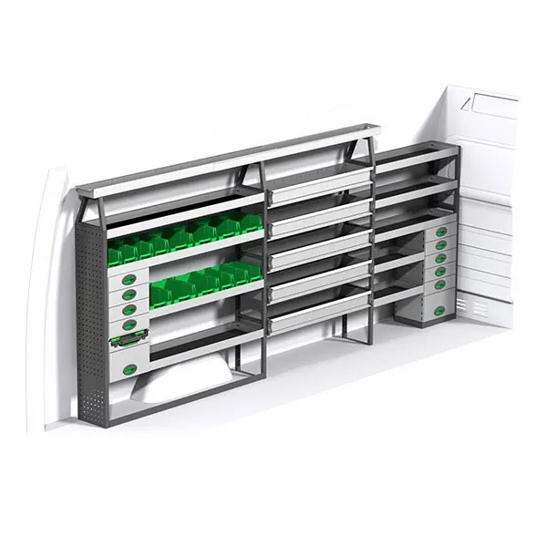 Aménagement métal côté gauche équipement pour utilitaire Mercedes Sprinter II 2006 