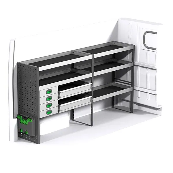 Aménagement métal côté gauche équipement pour utilitaire Peugeot Boxer II 2006 