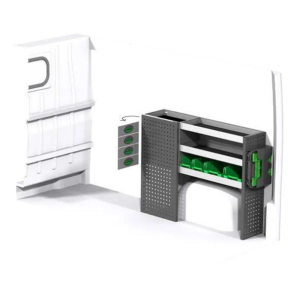 Aménagement métal côté droit équipement pour utilitaire Peugeot Boxer II 2006 