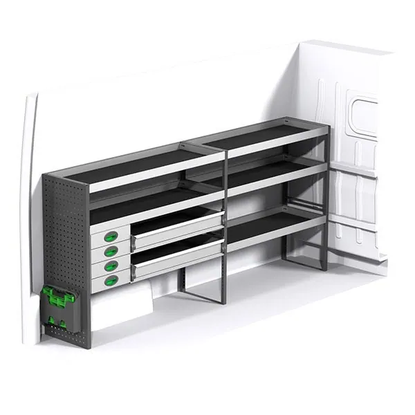 Aménagement métal côté gauche équipement pour utilitaire Peugeot Boxer II 2006 