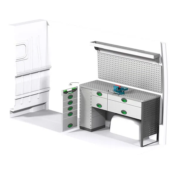 Aménagement métal côté droit équipement pour utilitaire Peugeot Boxer II 2006 