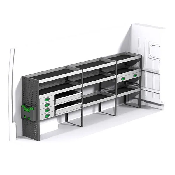 Aménagement métal côté gauche équipement pour utilitaire Peugeot Boxer II 2006 