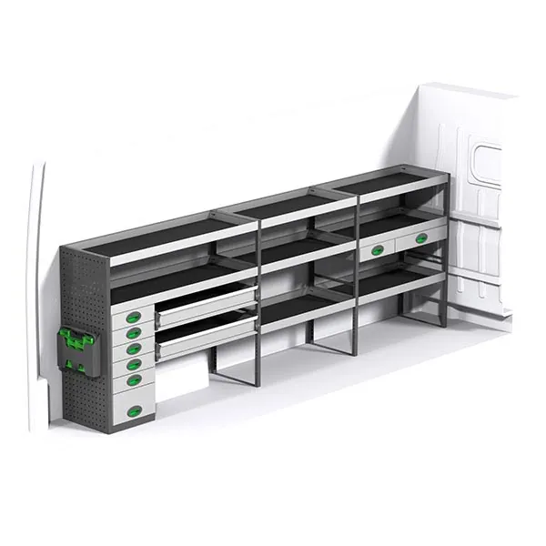 Aménagement métal côté gauche équipement pour utilitaire Peugeot Boxer II 2006 