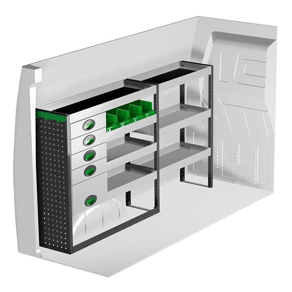 Aménagement métal côté gauche équipement pour utilitaire Maxus EdelIVer3 2024 