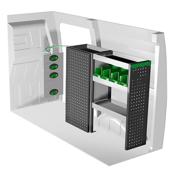 Aménagement métal côté droit équipement pour utilitaire Maxus EdelIVer3 2024 