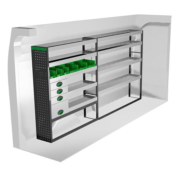 Aménagement métal côté gauche équipement pour utilitaire Maxus DelIVer9 2023 