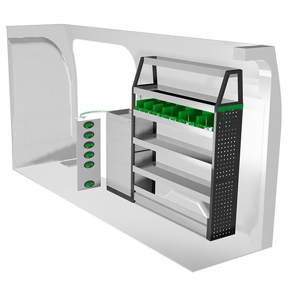 Aménagement métal côté droit équipement pour utilitaire Maxus DelIVer9 2023 