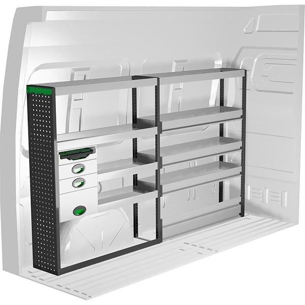 Aménagement métal côté gauche équipement pour utilitaire Mercedes Sprinter III 2018 