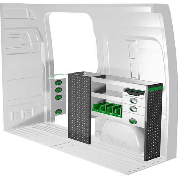 Aménagement métal côté droit équipement pour utilitaire Mercedes Sprinter III 2018 