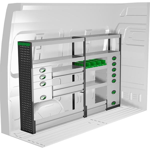 Aménagement métal côté gauche équipement pour utilitaire Mercedes Sprinter III 2018 