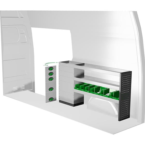 Aménagement métal côté droit équipement pour utilitaire Mercedes Sprinter III 2018 