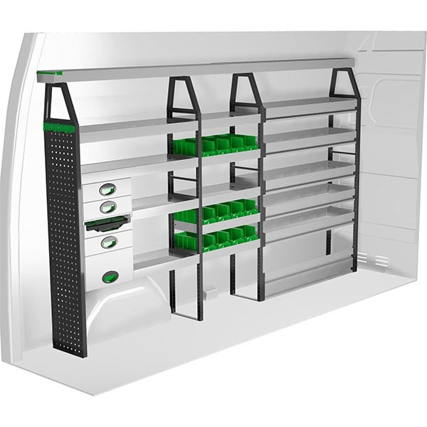 Aménagement métal côté gauche équipement pour utilitaire Mercedes Sprinter III 2018 