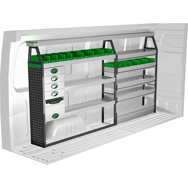 Aménagement métal côté gauche équipement pour utilitaire Mercedes Sprinter III 2018 