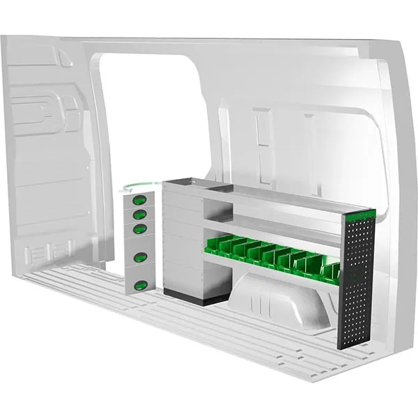 Aménagement métal côté droit équipement pour utilitaire Mercedes Esprinter 2020 