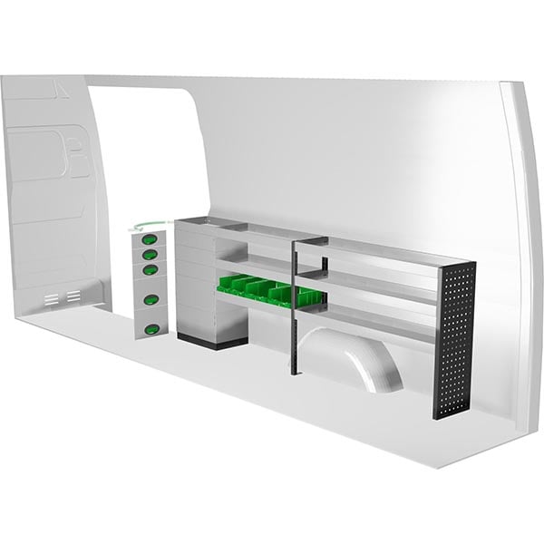 Aménagement métal côté droit équipement pour utilitaire Mercedes Sprinter III 2018 