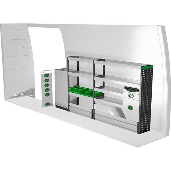 Aménagement métal côté droit équipement pour utilitaire Mercedes Sprinter III 2018 