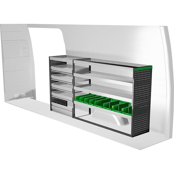 Aménagement métal côté droit équipement pour utilitaire Mercedes Sprinter III 2018 