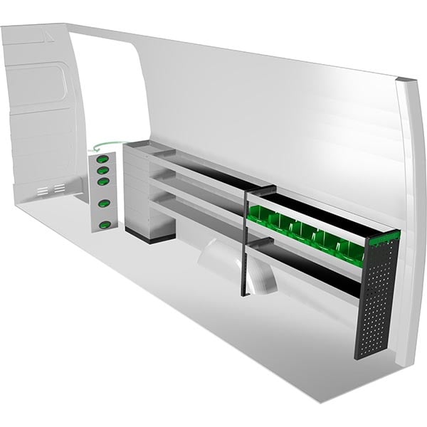 Aménagement métal côté droit équipement pour utilitaire Mercedes Sprinter III 2018 