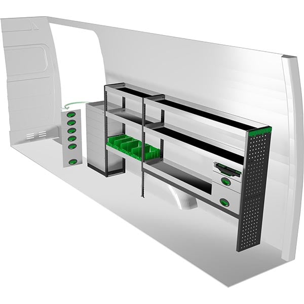 Aménagement métal côté droit équipement pour utilitaire Mercedes Sprinter III 2018 