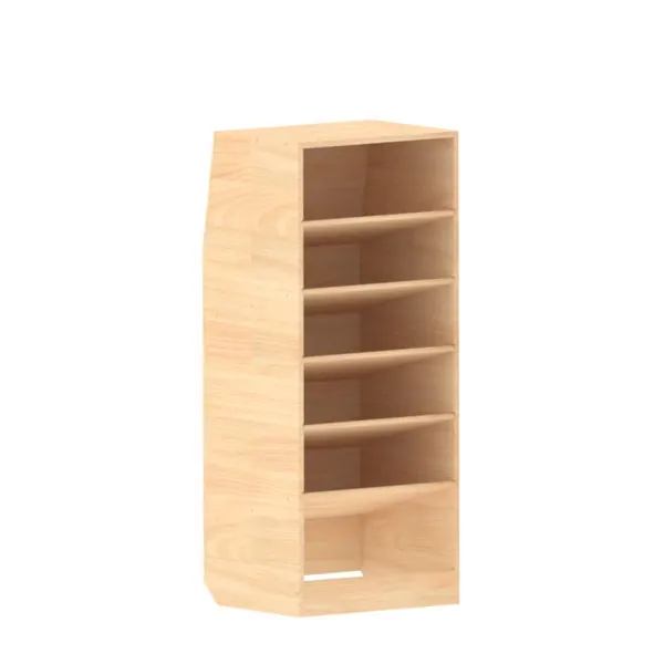 Meuble à étagères inclinées amovibles bois brut - L=500 x H=1200 x P=400mm équipement pour utilitaire