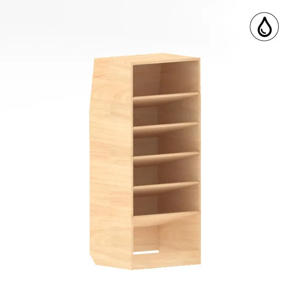 Meuble à étagères inclinées amovibles bois verni - L=500 x H=1200 x P=400mm équipement pour utilitaire