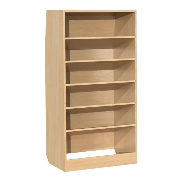 Meuble à étagères inclinées amovibles bois brut - L=600 x H=1200 x P=400mm équipement pour utilitaire