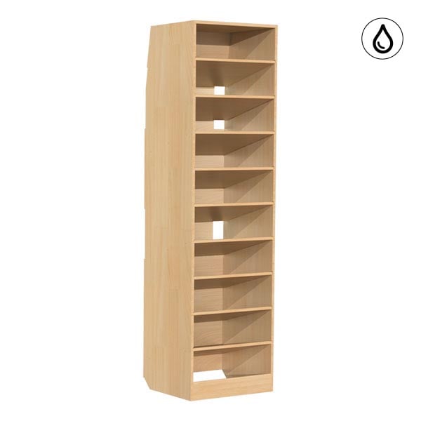 Meuble Technique électroportatif verni à étagères amovibles équipement pour utilitaire