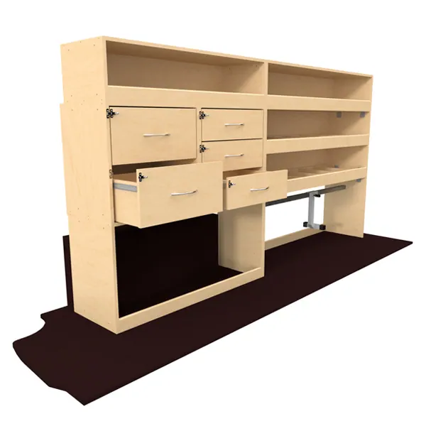 Kit Optipro côté gauche équipement pour utilitaire Ford E Transit Custom 2024 