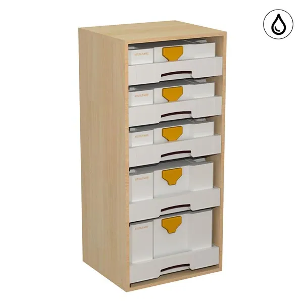 Meuble  H=1006mm - 5 tiroirs + 5 Systainers équipement pour utilitaire