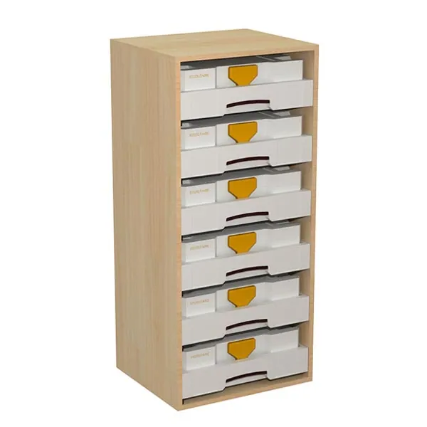 Meuble  H=1006mm - 6 tiroirs + 6 Systainers T1 équipement pour utilitaire