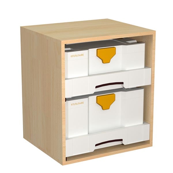 Meuble  H=526mm - 2 tiroirs + 2 Systainers équipement pour utilitaire