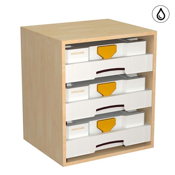 Meuble  H=526mm - 3 tiroirs + 3 Systainers T1 équipement pour utilitaire