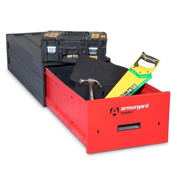 Tiroir haute sécurité en acier TREKDOR 490x1105x300 équipement pour utilitaire