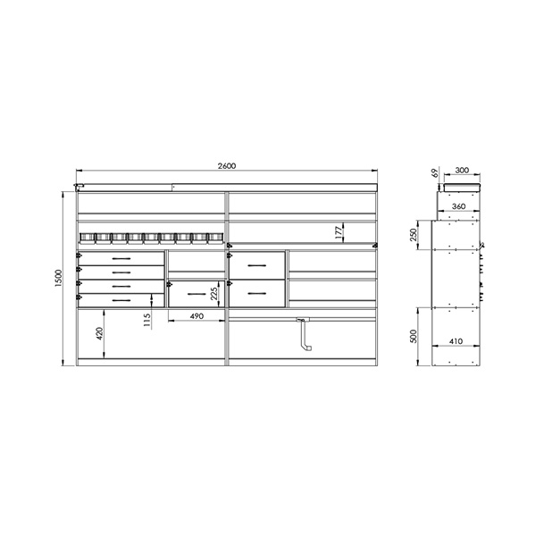 Vue technique kit gauche