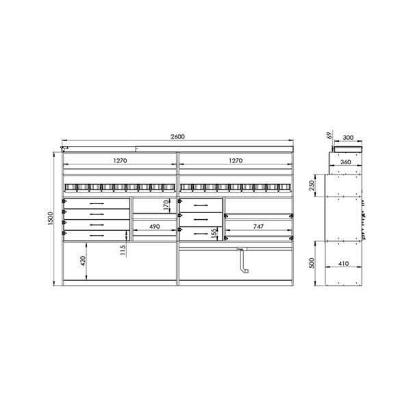 Aménagement complet côté gauche Renault Master 4 et Nissan Interstar 2024