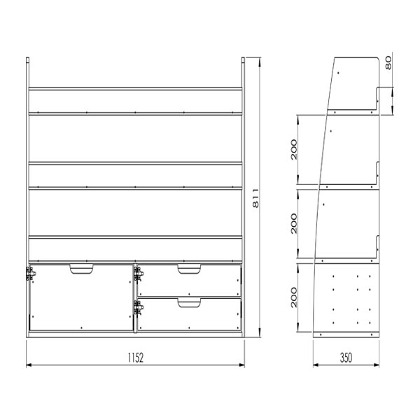 étagère de rangement pour utilitaire