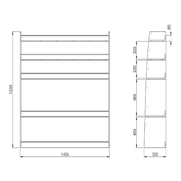 Etagère de rangement avant gauche pour Renault Master 4 2024 et Nissan Interstar 2024