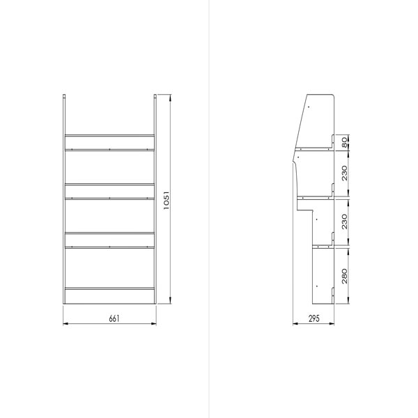 Plan rangement arrière droit ford transit courrier 2024+