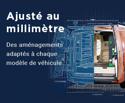 ajustement au millimètre de l'aménagement d'un véhicule utilitaire