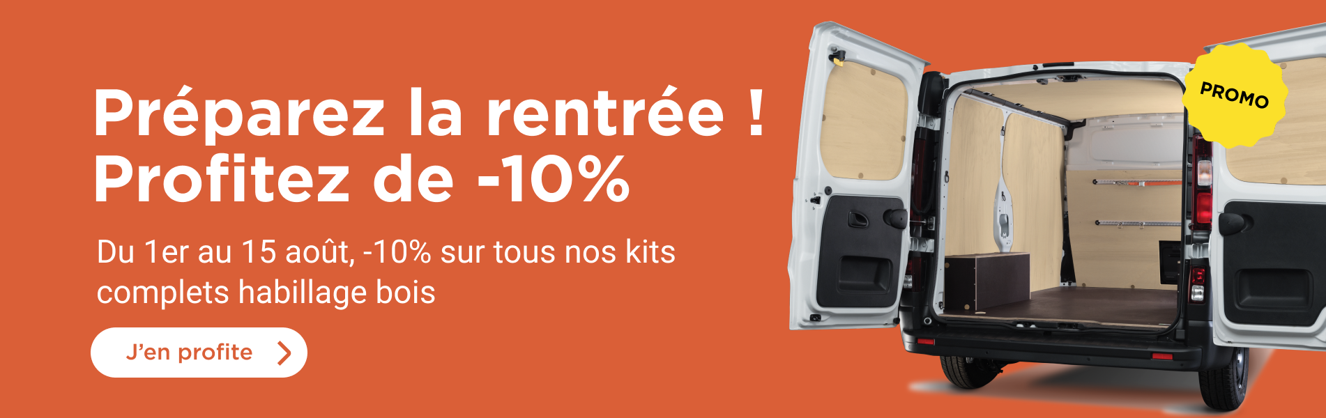 -10% sur les kits de protection intérieure pour utilitaire