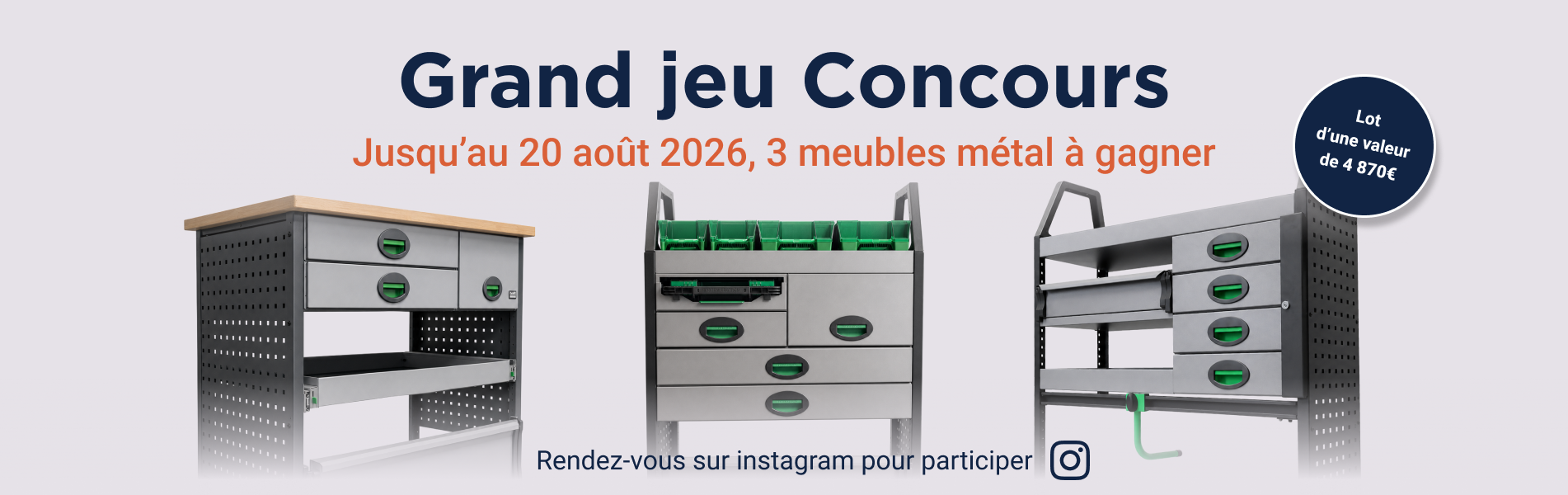 Jeu concours - 3 meubles pour utilitaire à gagner